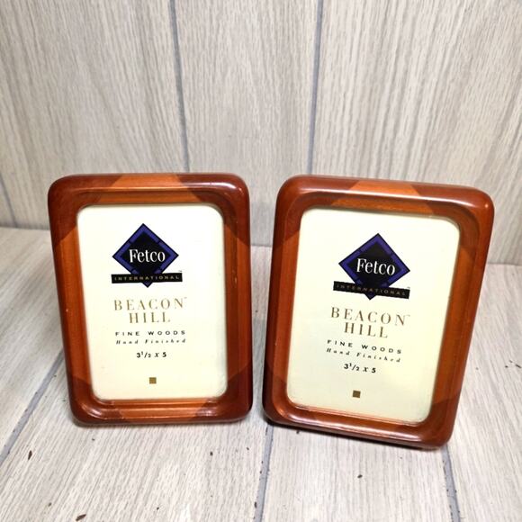 Vtg Fetco Beacon Hill Fine Wood Hand Finished 3 1/2x5 Picture Frame Photos - Picture 1 of 5